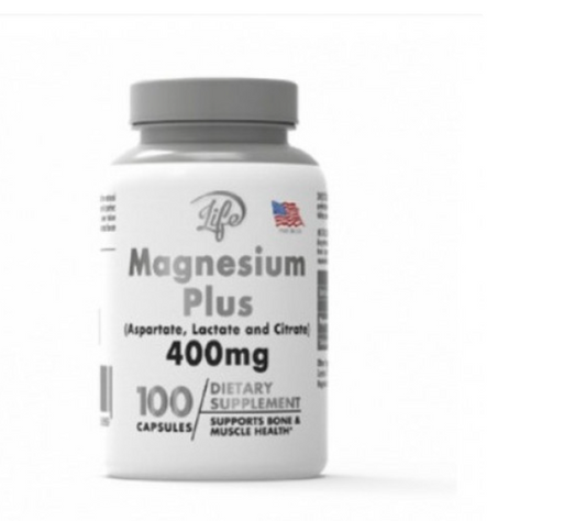 Magnesium Plus 400 mg – Soporte Diario para Músculos, Huesos y Bienestar General