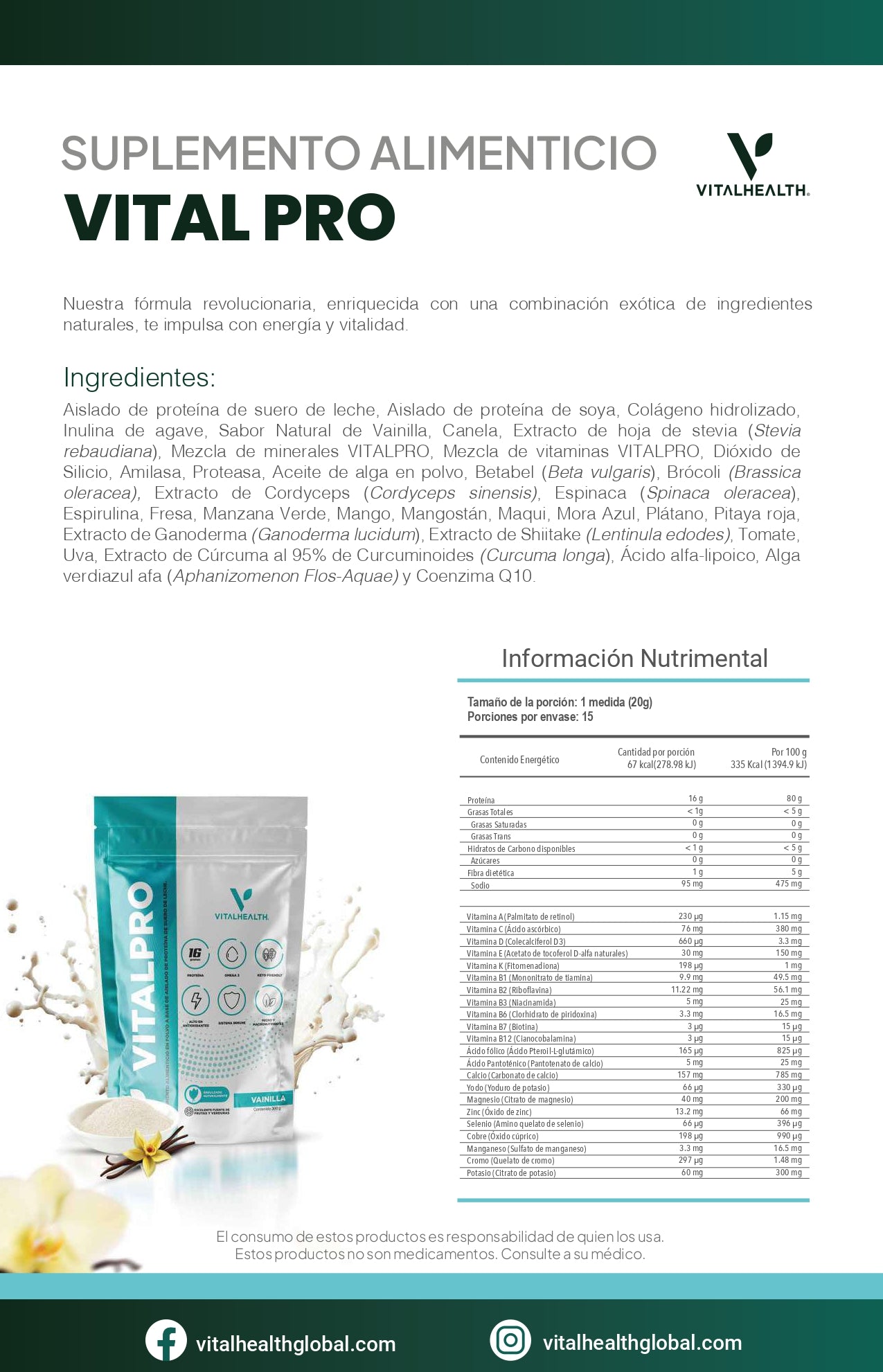 VITALPRO– Nutrición completa para energía y rendimiento