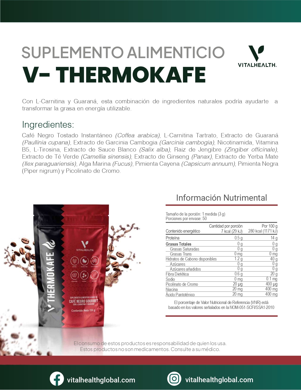 V-THERMOKAFÉ — Control de peso y energía
