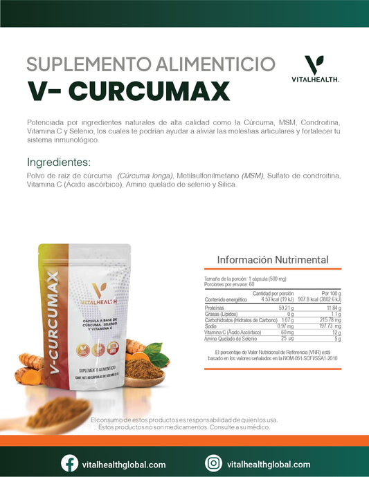 V-CÚRCUMAX— Inflamación y confort articular