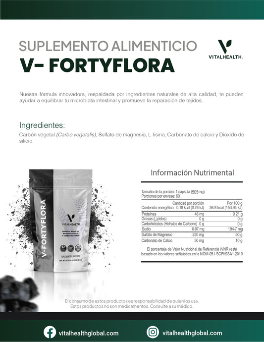 V-CUARENTAFLORA— Balance digestivo y desinflamación