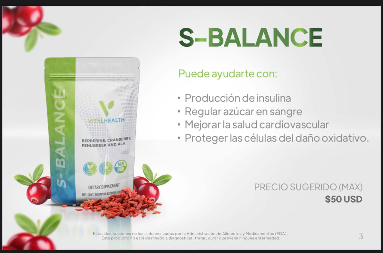 S-BALANCE– Control metabólico y glucémico natural